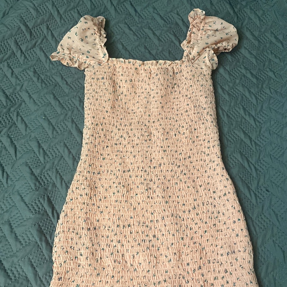 Pink floral dresss
